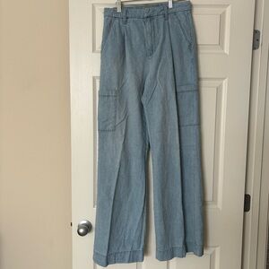 JOE'S Jeans The Petra Blossom Linen-Blend Wide Leg Jeans Size 28